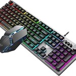 AULA T200 Mouse Keyboard Combo Black Multi-function knob RGB Backlight