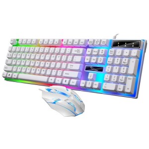 Combo Mouse RGB + Keboard Gaming Wired Rainbow light Gclexus q210