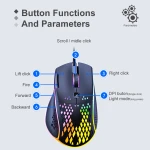 iMice Gaming Mouse T97 13 RGB USB Wired Computer Gamer 7200 DPI Optical Mice For Laptop PC Game Mouse Full Key