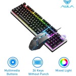 AULA T200 Mouse Keyboard Combo Black Multi-function knob RGB Backlight