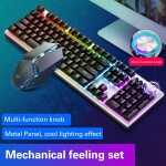 AULA T200 Mouse Keyboard Combo Black Multi-function knob RGB Backlight